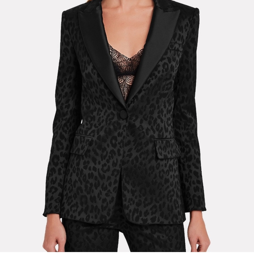 AUTH VERONICA BEARD satin and jacquard blazer black 🔥 Like new condition.